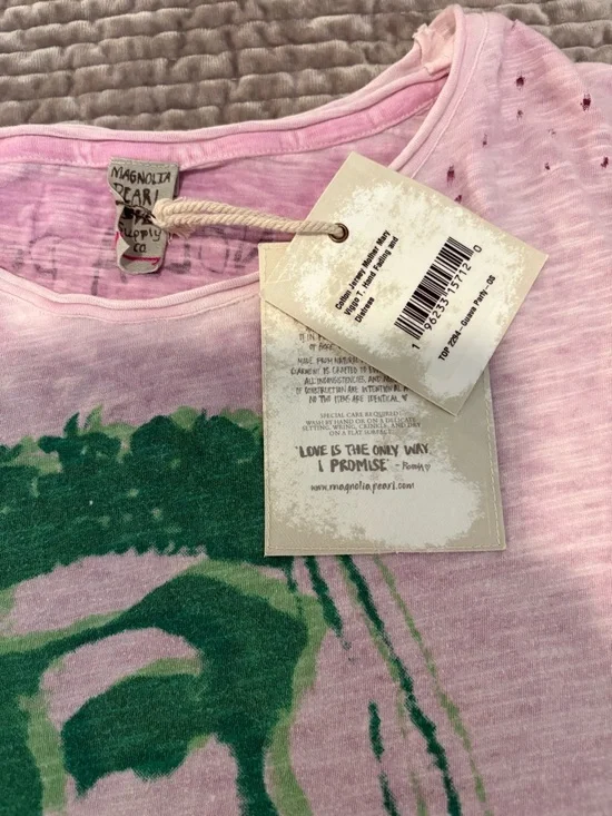 Magnolia Pearl NWT Mother Mary Viggo T Top 2294 in Guava Party, OSFM - Picture 8 of 11